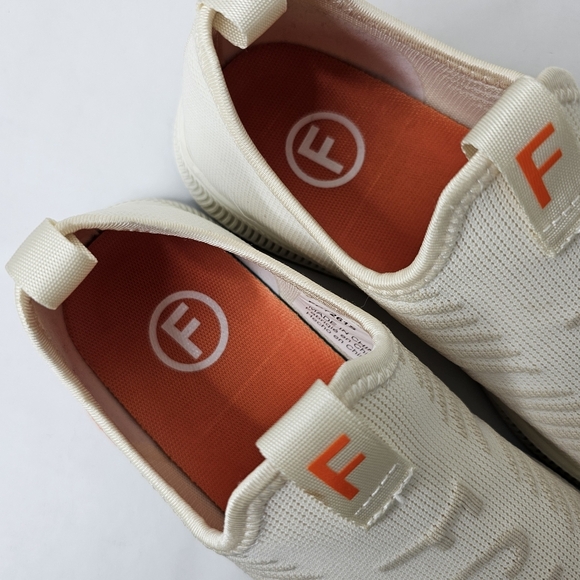 French Connection Men's Dart Slip On Sneakers White Orange FCUK Size 8 - Picture 7 of 9